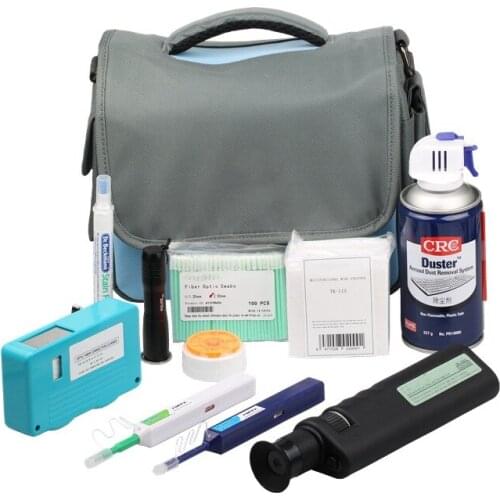 MT-8424 FTTH Fiber Optic Cleaning Toolkit FTTH Optical Fiber Splicing Tool Box Cleaver Fiber Optic Toolkit