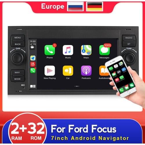 2DIN Car Radio DVD Player Android GPS Navigation For Ford Focus 2 Mondeo S C Max Kuga Fiesta Fusion Car Multimedia Player DVR
