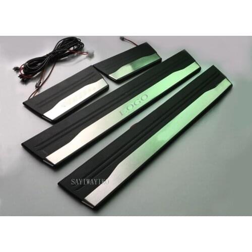Car Styling FIT for HONDA CITY 2015 2016 2017 2018 LED Door Sill Scuff Pedal Door Step Welcome Pedal Automobile Accessories