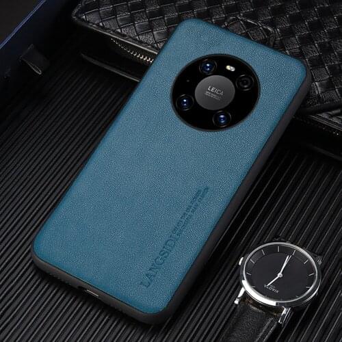 Genuine Plain Leather Phone Case for Huawei Mate 40 Pro Mate 20 P30 Lite P20 P40 Pro P40 Lite Cover For Honor 9X 8A 20 10 Lite
