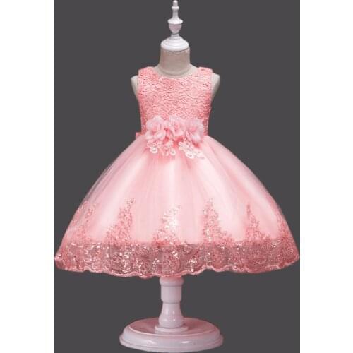 Children Girl Clothes Beautiful Lace Gown Dresses for Girls Kids Clothing Christmas Party Flower Sequins Princess Dress