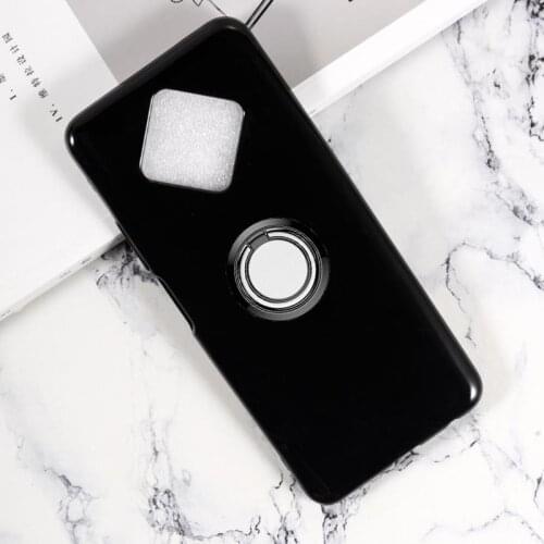 For Infinix Zero 8 X687 Zero8 Back Ring Holder Bracket Phone Case Cover Phone TPU Soft Silicone