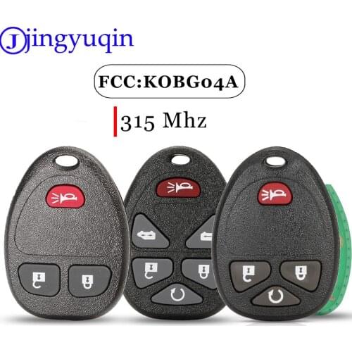 Jingyuqin 10pcs For Chevrolet Malibu 2009 - 2012 Buick Pontiac Saturn Remote Car Key Fob 315MHz KOBGT04A 3/6 Button