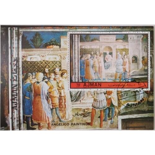 1972 Angelico paintings souvenir sheet Post Stamps Postage Collection
