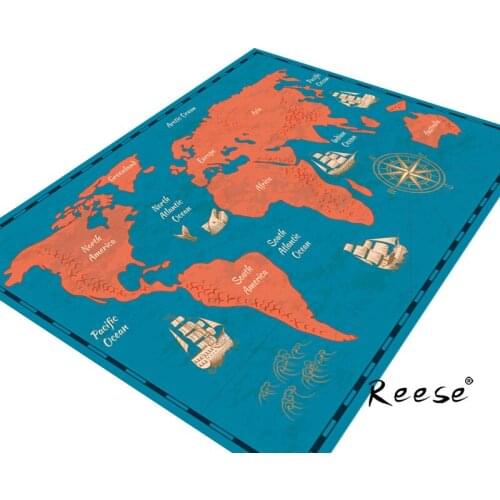 Reese World Map Carpets For Living Room High Quality Print Area Rug In Study Bathroom Bedroom Childrenroom Uncharted Water Gifts