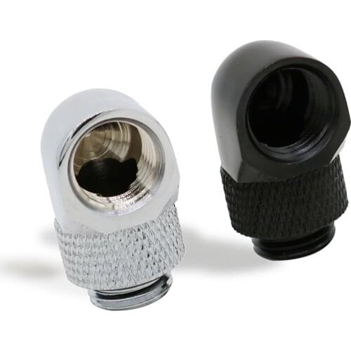 10pcs G1/4 Thread 90 Degree Fitting Adapter Brass Rotary Fitting Water Cooler Connector for Computer PC Water Cooling System