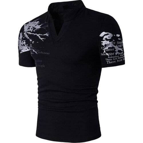 Summer New Printed Plus Size Mens T-shirt AliExpress Hot Sale Mens Short Sleeve POLO Shirt