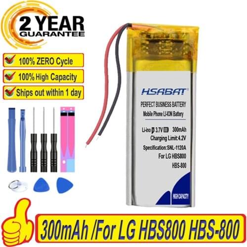 Top Brand 100% New 300mAh Battery for LG HBS800 HBS-800 Bluetooth Earphone Headset Batteries + free tools