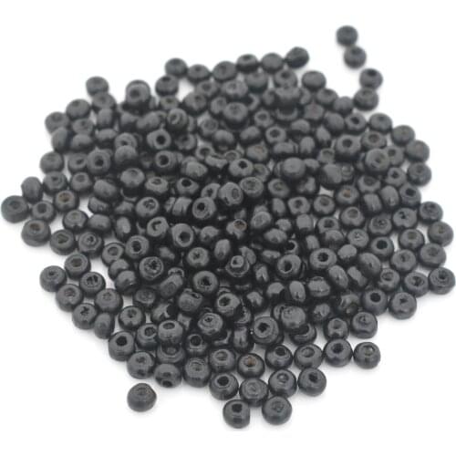 4mm 1000pcs/lot Black Color Tiny Wooden Beads Loose Beads For Making Bracelet Necklace DIY Handmade Jewelry Accessories