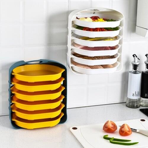 Multi-Layer Stacking Side Dishes In The Kitchen Wall-Mounted Multi-Function Hot Pot Side Dishes Without Perforation Dish Rack