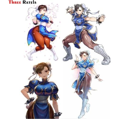 Three Ratels F344 Anime Game Chun Li For School Gift Decal Skateboard Travel Luggage Guitar Laptop Waterproof Car Sticker
