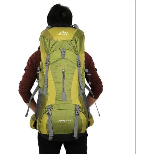 75L Nylon Camping Hiking Backpack Waterproof Sports Bag Outdoor Travel Trekking Rucksack Mountain Climb Equipment Men Women