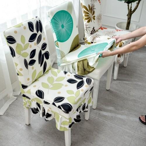 New Modern Chair Covers For Wedding Restaurant Hotel Pastoral Printed Dining Chair Covers Home Decoration Hot Sale Chair Cover