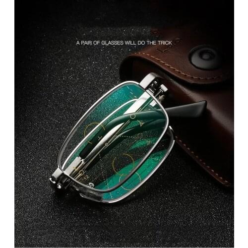 Folding Reading Glasses Mens Reading Glasses Foldable Glasses Diopter +100 To +400 Womens Metal Hyperopia