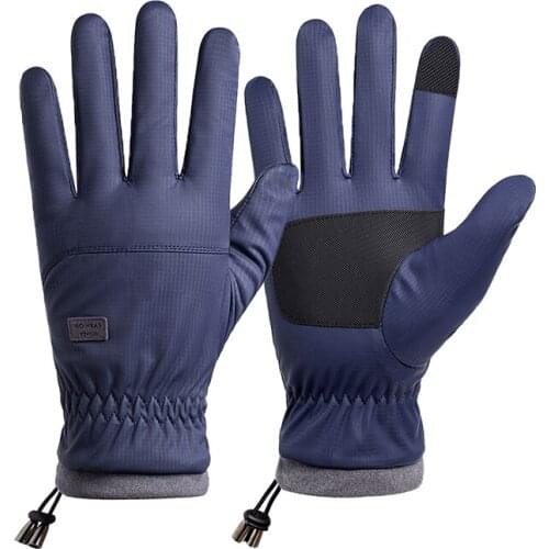 New Windproof Waterproof Keep Warm Ski Gloves Winter Plus Velvet Thickening Men Snow Gloves Fingers Touch Screen Ski Equipment