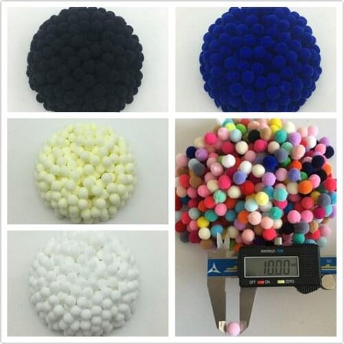 350 Pcs 10mm,mix Color Pompom Fluffy Plush Cloth Craft DIY Soft Pon Pom Pon Poms Ball Furball Home Decor Sewing Supplies Craf