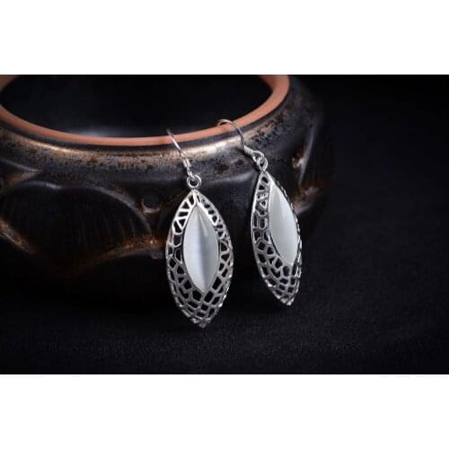 Luxury Jewelry Girls 925 Earrings Green Agaters Jaders Gems stone jewelry women green red real Round stone ge beads same EARRING