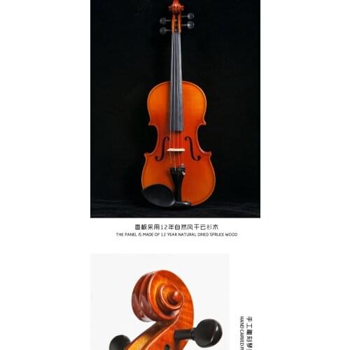 Hand-made 1/4, 1/2, 3/4, 4/4 Arm-length Childrens Adult Grading Examination Performance Grade Violin