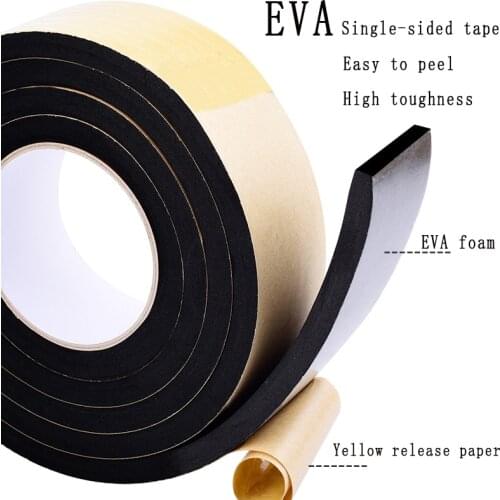 2/5M 2 3 5 10mm Thickness 10 15 20 25 30 40mm Width EPDM Self Adhesive Foam Sealing Tape Strip EPDM Foaming Square Strip