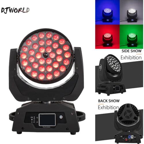 LED Wash Zoom 36x12W RGBW Moving Head Light Touch Screen 512 DMX Used for Stage Dance Floor Party KTV Bar Concert Theater