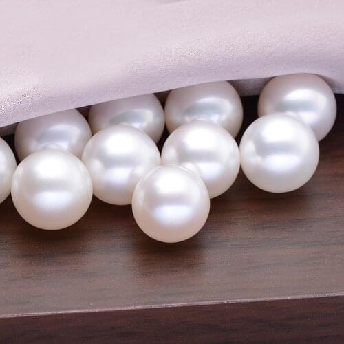 Loose Jewelry Beads Natural Round Pearls Shape 7-8mm 3A White Color Freshwater Pearl for Earring Making