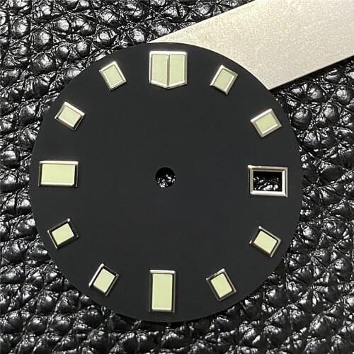 Waterproof Watch Dial Replacement Luminous Watch Dial Plate for NH35A/NH36A Movement Repair Parts