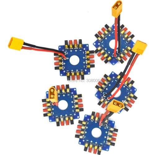 1PCS ESC Power supply Distribution Board Connection Board with XT60 T Plug 3.5mm banana bullet connectors For RC drone