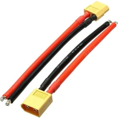 2PCS XT60 Male Female Plug Connector 12AWG 10cm Power Cable