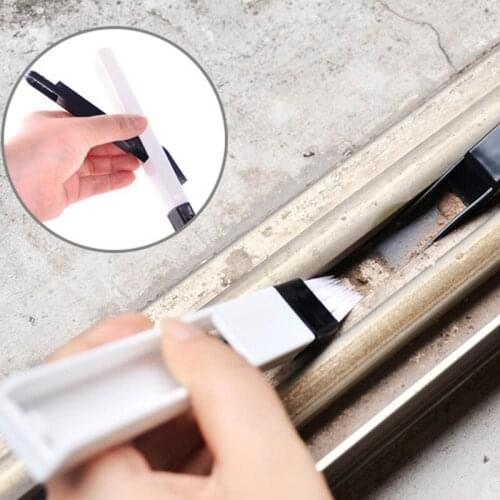 2 In 1 Multipurpose Window Door Keyboard Cleaning Brush Clean+Dustpan Household Kitchen Hood Window Groove Cleaning Tools
