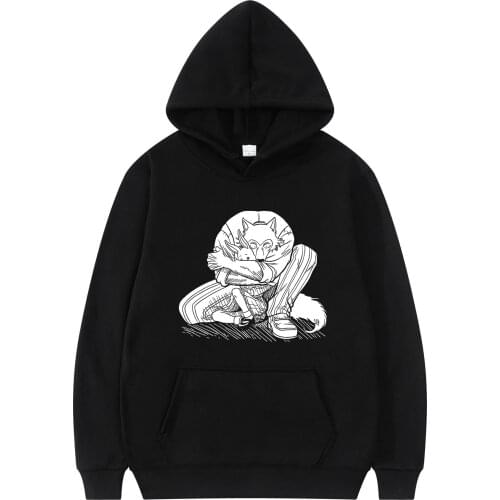 2021 Couple Clothes Popular Fashion Beastars Wolf Printed High Quality Cotton Hoodie Fashion Style Clothing Unique Oversize Tops