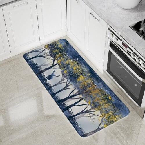 3D Rendering Forest Floor Mat Kitchen Sofa Area Rugs Living Room Bedroom Bathroom Decoration Large Carpet Print Antelope