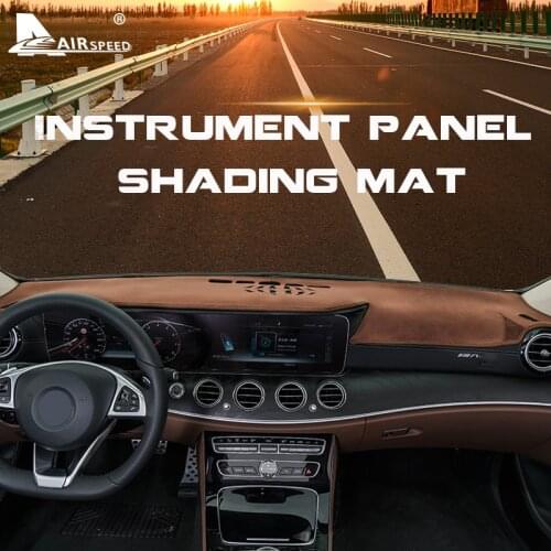 AIRSPEED Flannel Classic Dashboard Cover Anti Slip Dirty Mat Pad for Mercedes Benz C E A Class W213 W205 W177 GLC Accessories