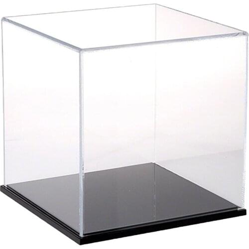Acrylic Display Show Box Case Cube Toy Dustproof Tray Protection Display Box Case 7''x7''x7'' For Children Blocks Toys Display