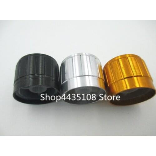 50pcs aluminum mounting holes 6mm potentiometer knob switch / volume knob cap 30 * 17mm black and silver and gold
