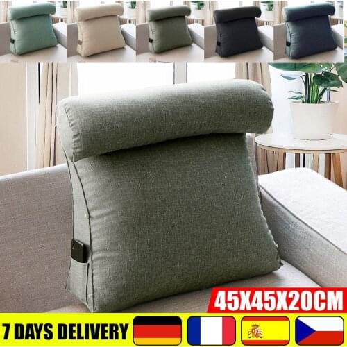 Big Single Triangle Backrest Cushion Lounger Reading Pillow Floor Seat Sofa Bedside Back Head Waist Support Pregnant Women