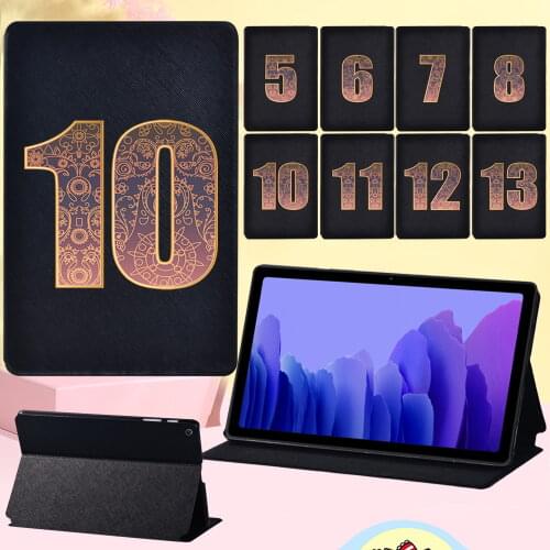 Tablet Cover Case for Samsung Galaxy TAB A7 10.4 T500 T505 Number Series Flip Protective Case High Quality Tablet Accessories