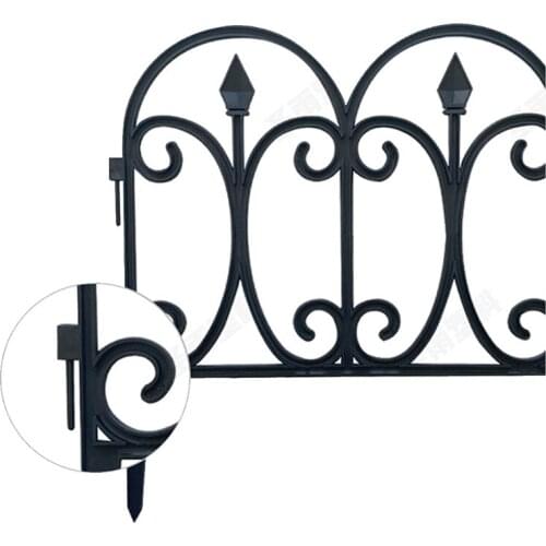 5pcs Decorative Garden Fence Outdoor Rustproof Landscape Wire Border Folding Patio Fences Flower Bed Fencing Barrier