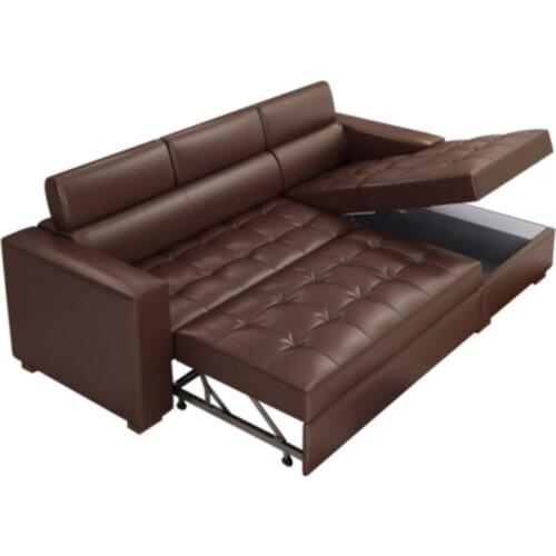Cow real genuine leather sofa bed with storage living room furniture couch/ living room sofa sectional corner modern style