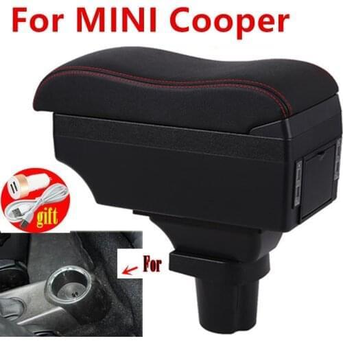 For MINI Cooper armrest box Countryman R60 R56 R57 R58 R53 Car Armrest box Retrofit parts car accessories Storage box