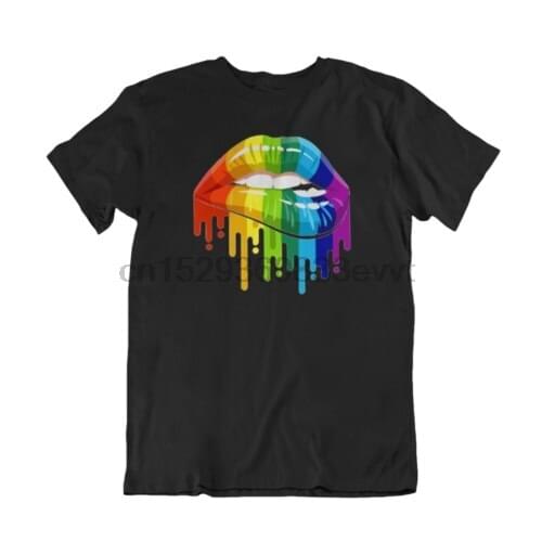 LGBT Lip Graphic Printed Men or Women T-shirt 100% Cotton