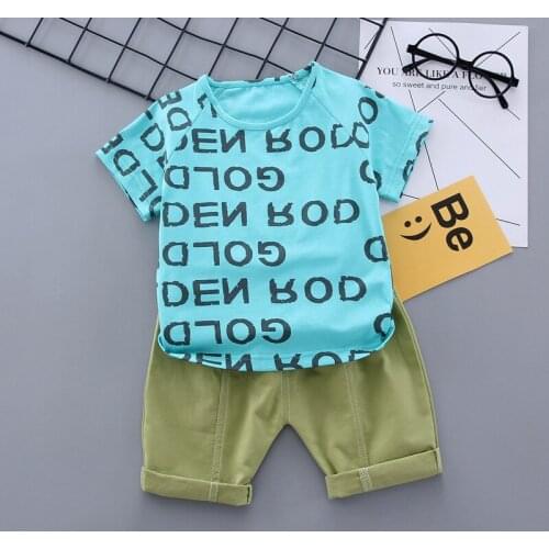 Summer Kids Clothes Sets Letter Newborn Sport Suit Baby Boys Clothing Infant Boy Clothes Brand Toddler Christmas Costume