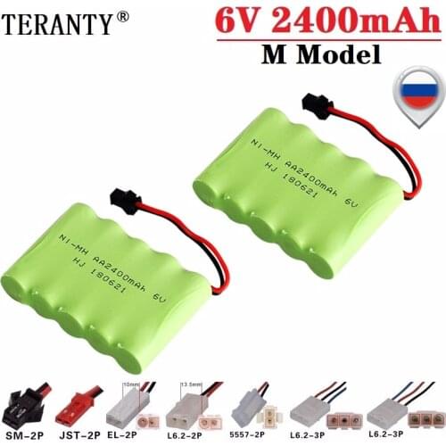 M Model ) 6v 2400mah NiMH Battery For Rc toys Cars Tanks Robots RC Boats Guns Truck AA Ni-MH 6v Rechargeable Battery Pack 2Pcs