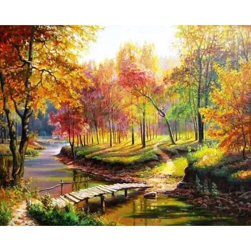 C07903 11CT/14CT/18CT/25CT/28CT oil street patterns Counted Cross Stitch DIY Cross Stitch Kits Embroidery Needlework Sets