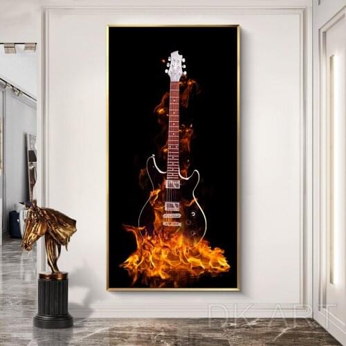 Guitars Instrument Wall Art Canvas Painting Collections Music Posters and Prints Nordic Pictures for Living Room Home Decoration