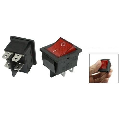 New Style 2 Pcs KCD4 DPST ON-OFF 4 Pin Rocker Boat Switch 15A/20A AC 250V/125V
