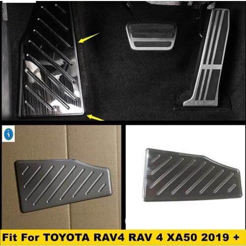 Interior Refit Kit Left Side Foot Rest Footrest Pedal Decoration Panel Cover Trim Fit For TOYOTA RAV4 RAV 4 XA50 2019 2020 2021