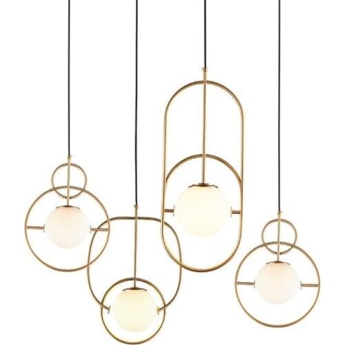 Luminaria de mesa Industrial Lamp Bar Circle Ball Hanglamp Fixture Nordic Restaurant Chandelier Lighting Bedroom Deco Lights
