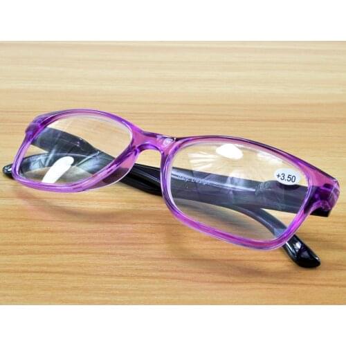 Rectangular Blu Light Blocking Reading Glasses Super High Quality with PU Case America Brand women ladies Ultralight +0.75~+4.0