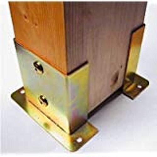 Adjustable support for pillars profile with "C" MINUTEX ART. 980/180 stainless steel finish TROPICALIZZATA thickness MM. 4