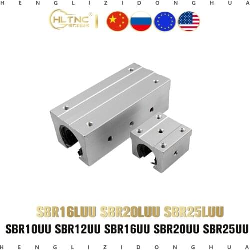 SBR10UU SBR12UU SBR16UU SBR20UU SBR25UU SBR12LUU SBR16LUU SBR20LUU SBR25LUU sbr20 linear rail sliding bearing block for CNC